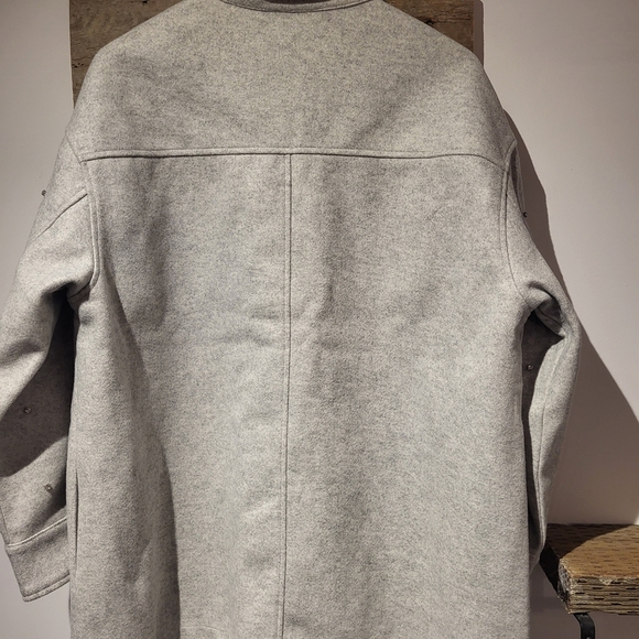 Vocal Light Gray Studded Men's Shirt Jacket - Picture 5 of 7